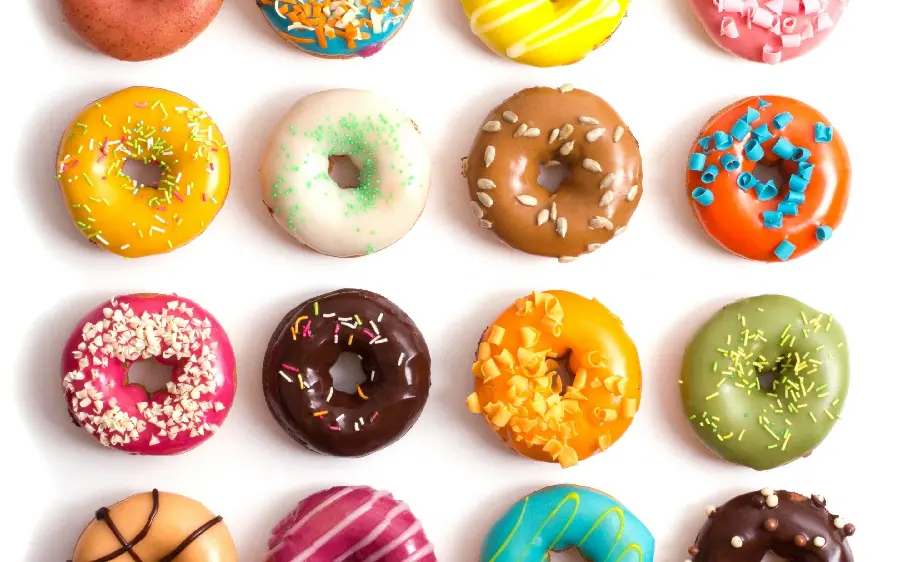 Super cute picture of various donuts in HD quality