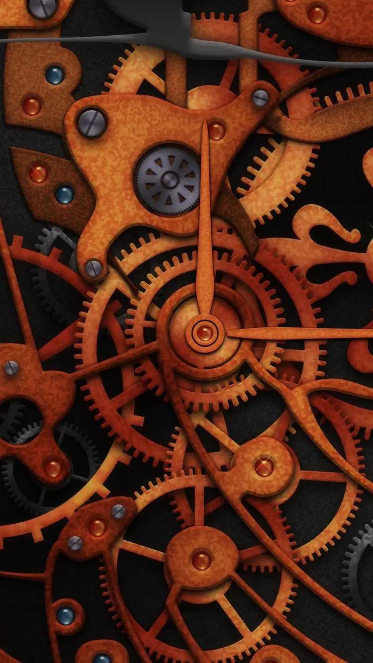 Cool Graphic Wallpaper of Colorful Industrial Gears