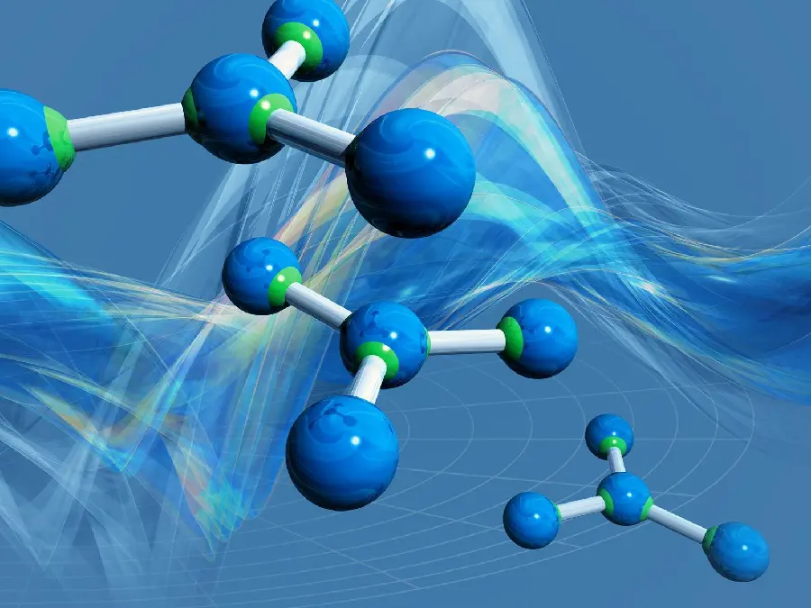 Super high quality picture of the molecular structure of substances in chemistry