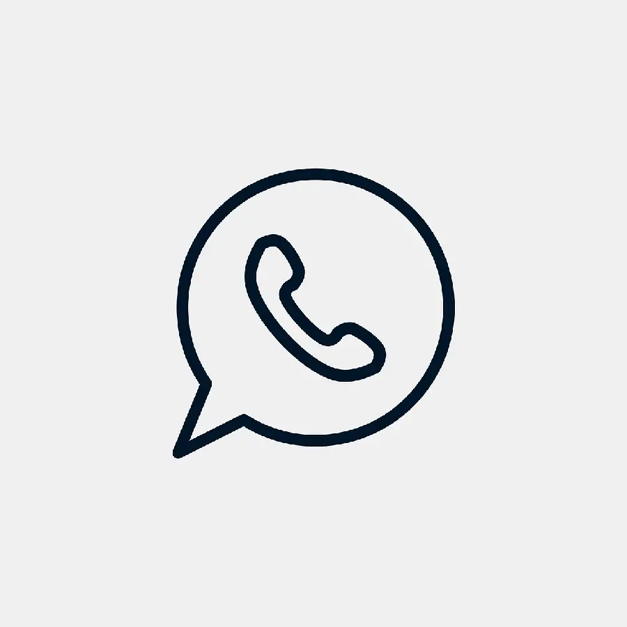 Simple black WhatsApp icon for printing