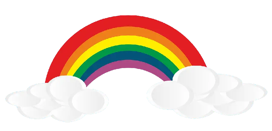 High quality rainbow drawing for printing