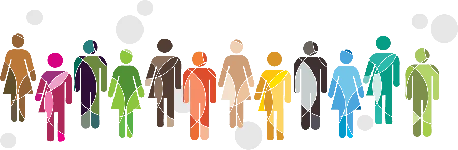 Download completely free png image of cultural diversity in the world with a colorful man