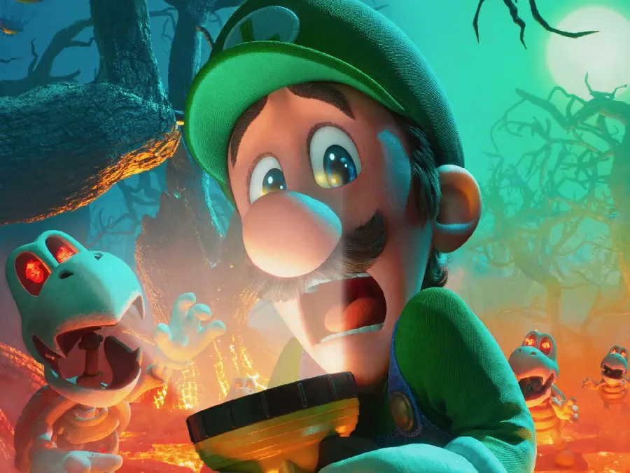 Download the image of Luigi in Super Mario Bros with the famous green suit