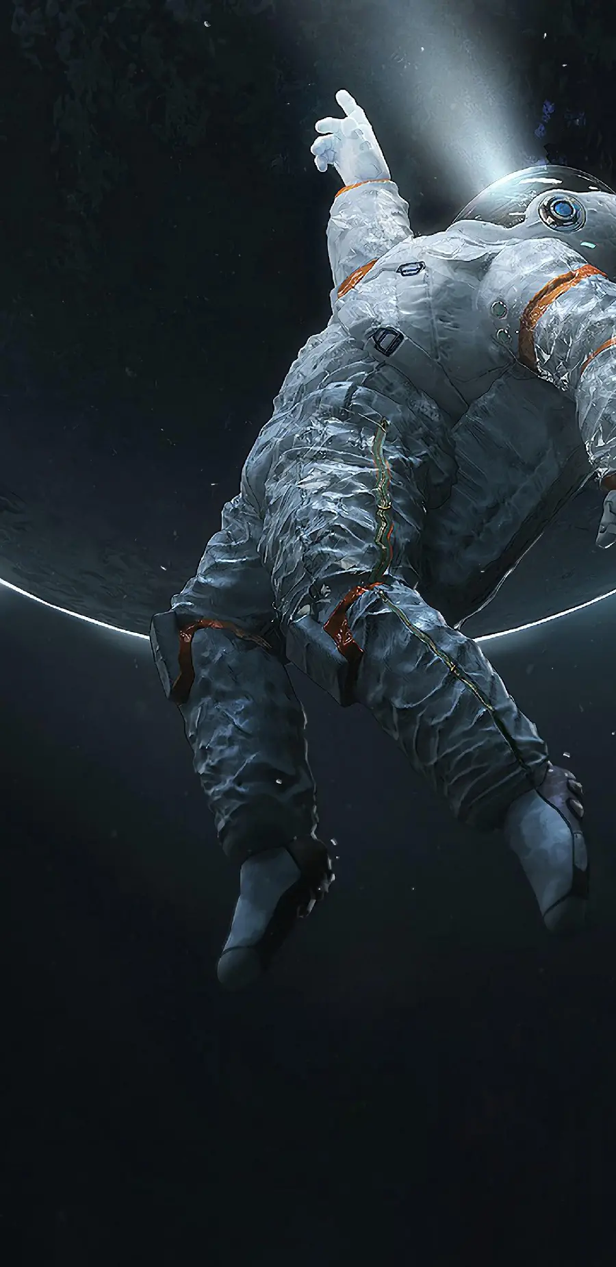 Super high quality astronaut in space wallpaper for iPhone