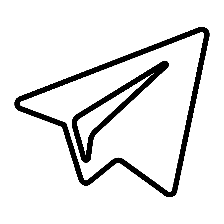 Download Telegram logo in png format and black and white