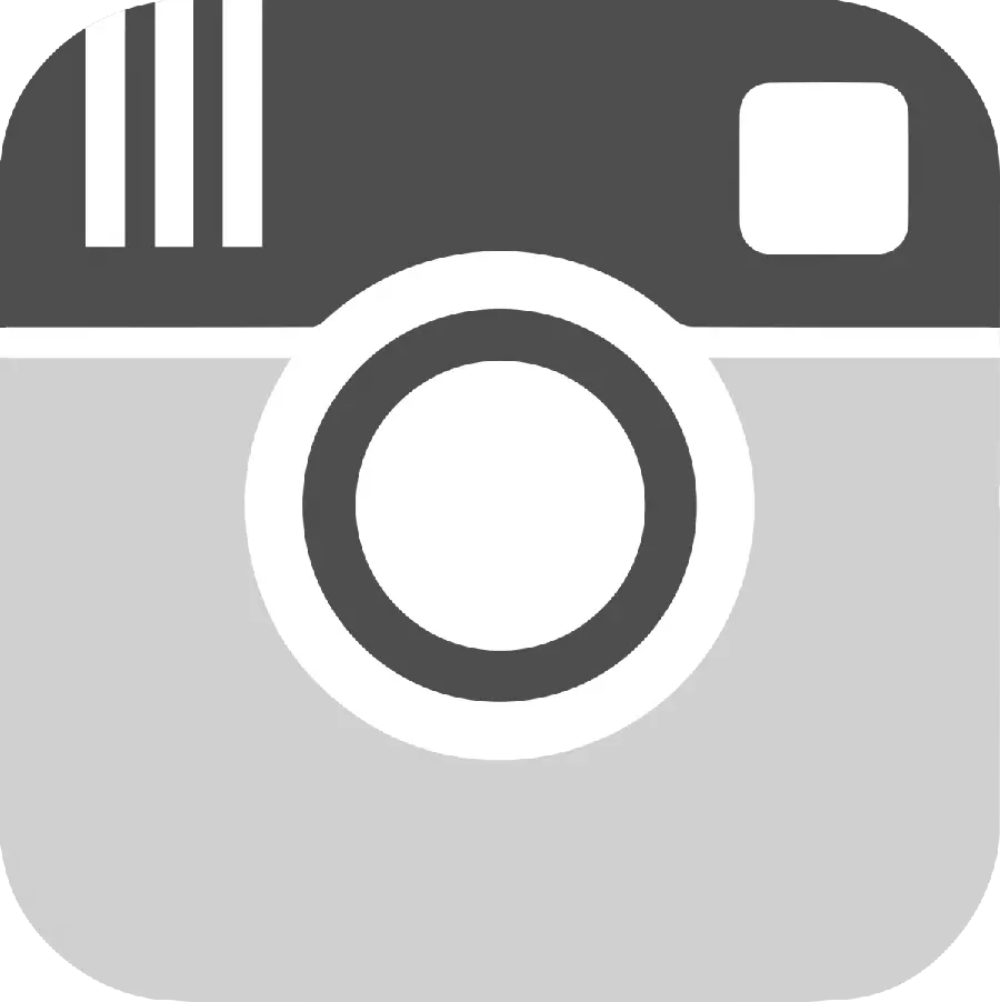 Instagram logo black and white without background