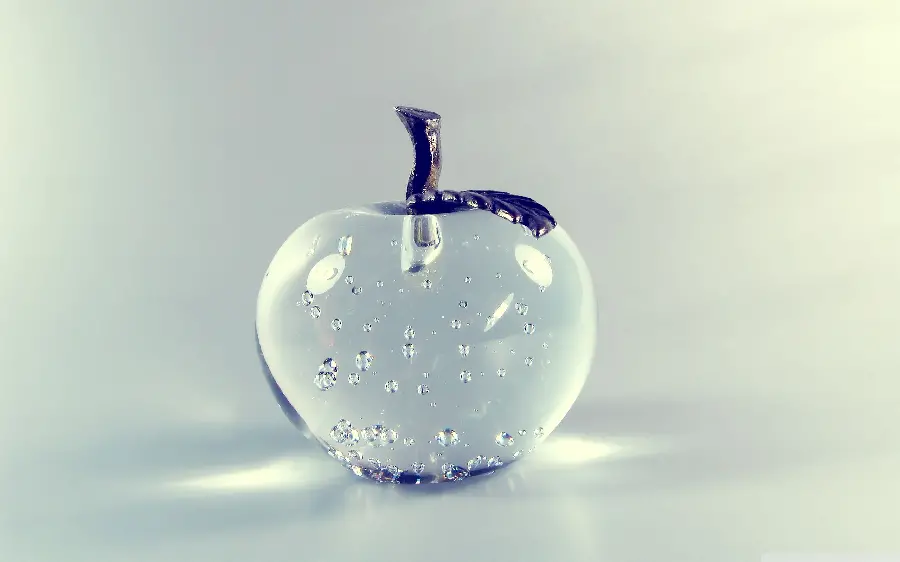 Super Beautiful Glass Apple Fruit Background for Desktop