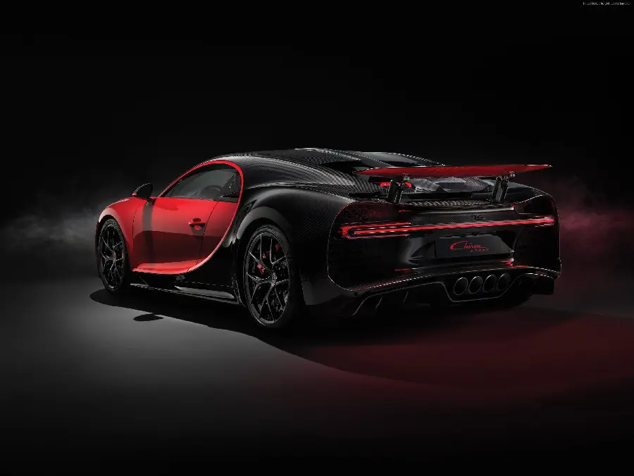 Attractive background of a foreign sports car with black and red colors 
