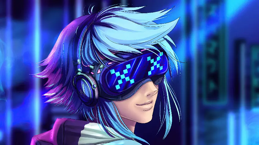 Anime boy picture with cool glasses