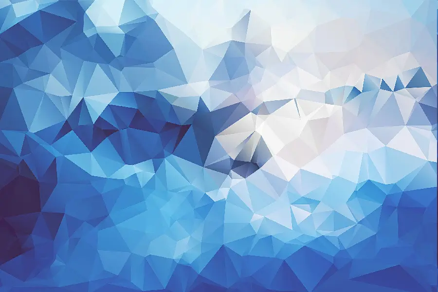 A special graphic wallpaper with a cool blue and white color theme