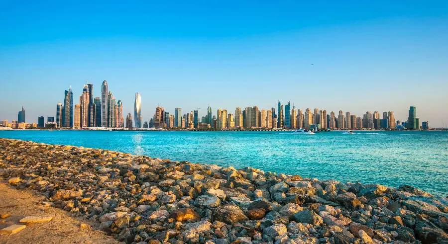 Refreshing iPhone Background of the Seaside in Dubai City