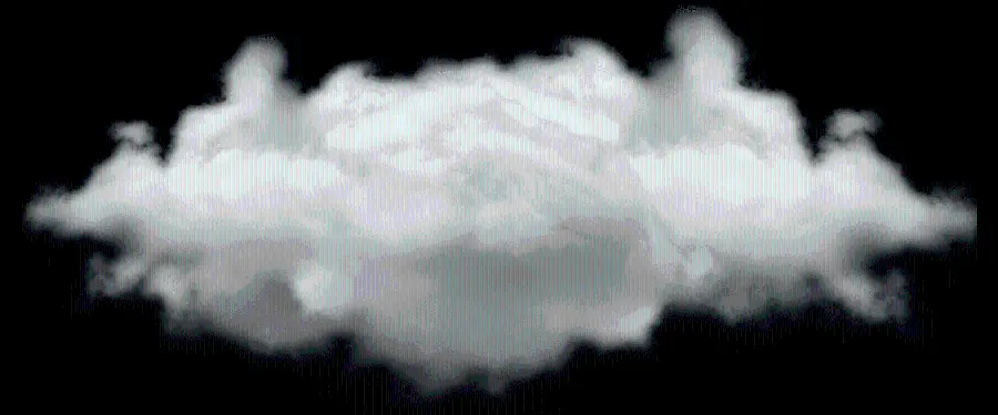 High quality real white cloud patch photo without background png