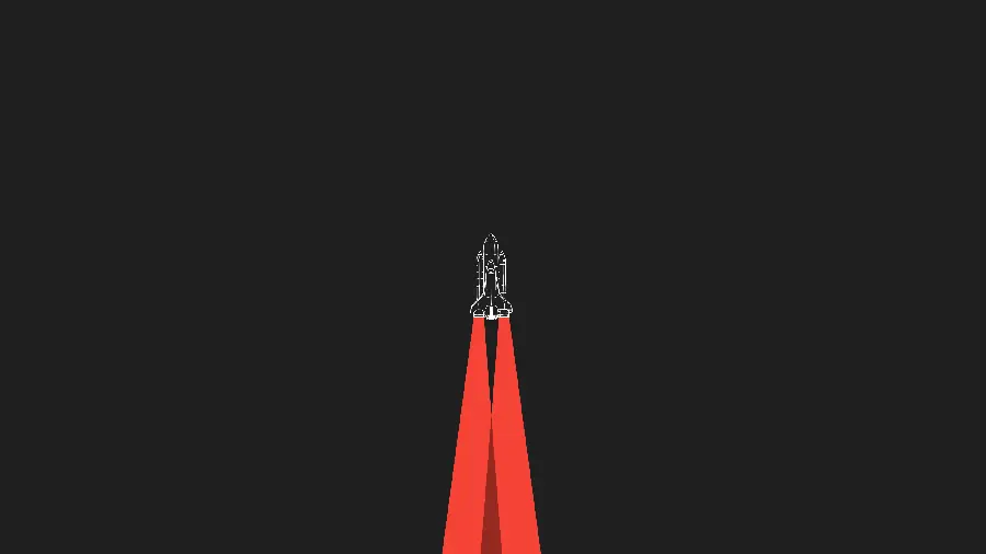 Full HD Wallpaper of Rocket Launch Painting with Red Fire