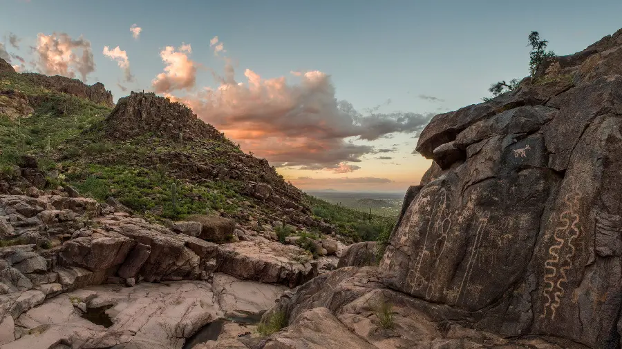 Download a strange image of an old manuscript on the mountain