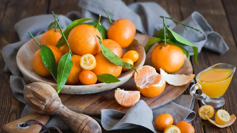 The latest artistic image of a tangerine fruit with very good quality
