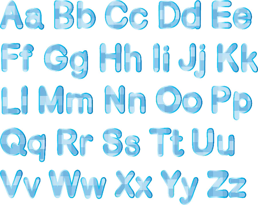 Photo of two-tone English letters