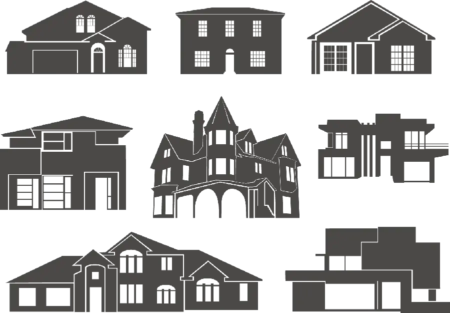 House Image for Real Estate Logo PNG in Gray