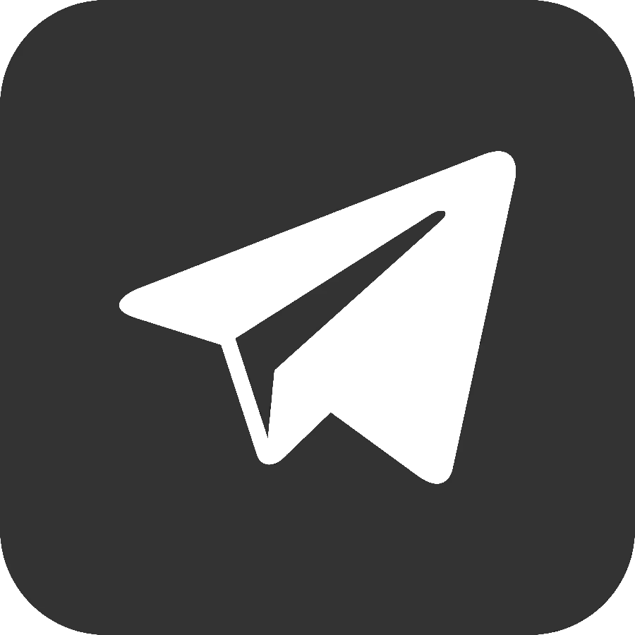 Simple black Telegram icon for printing