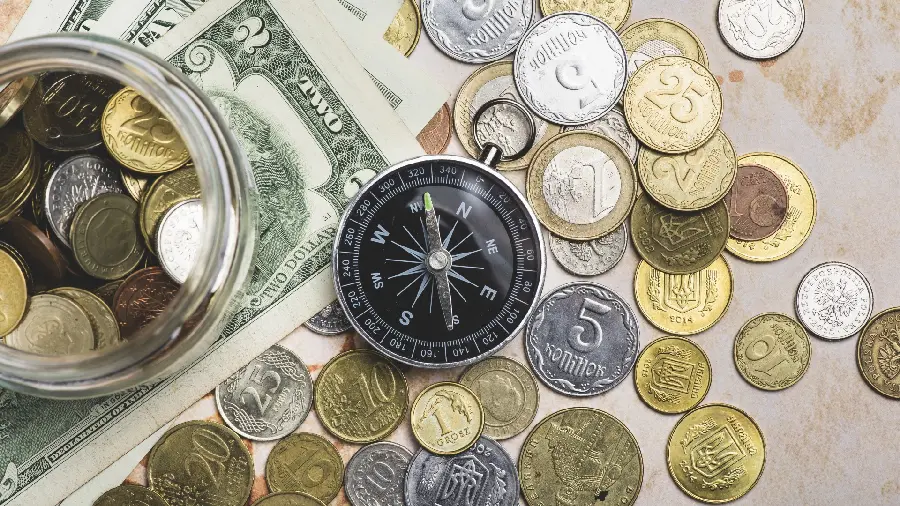 Cool Compass Profile Picture on Coins and Paper Money