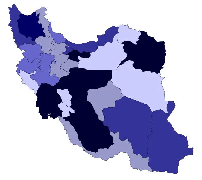 HD Photo of Iran Map Design in Beautiful Purple Colors