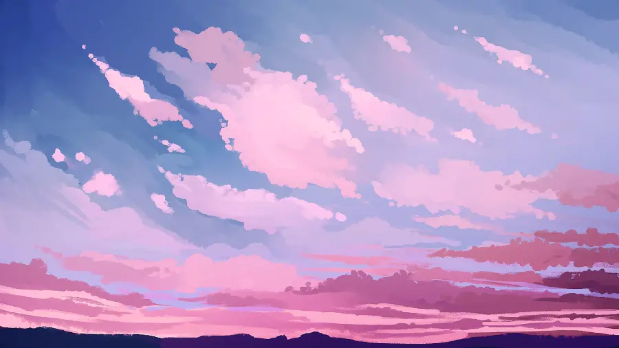 Amazing pink sky painting for question box background