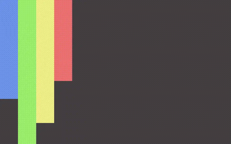 Minimal computer background with four colorful lines in the corner of the image
