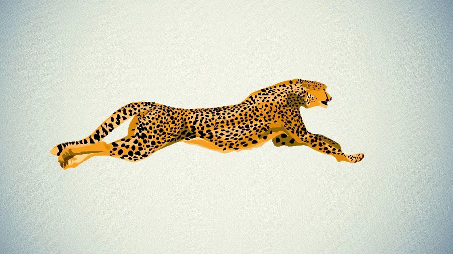 Graphic wallpaper of a wild cheetah for desktop