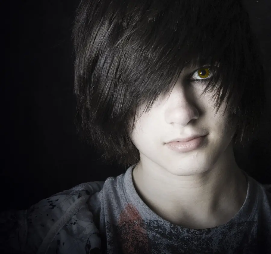 Handsome teenage boy profile photo