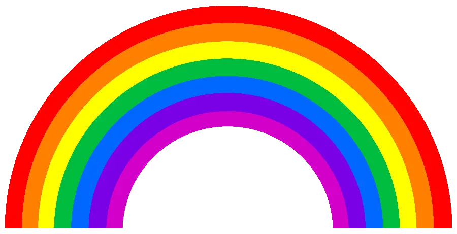 Rainbow drawing picture for elementary school children to print on paper