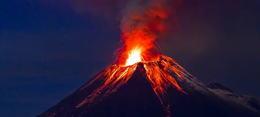 Volcano Eruption Wallpaper with Hot and Scary Lava for iPhone