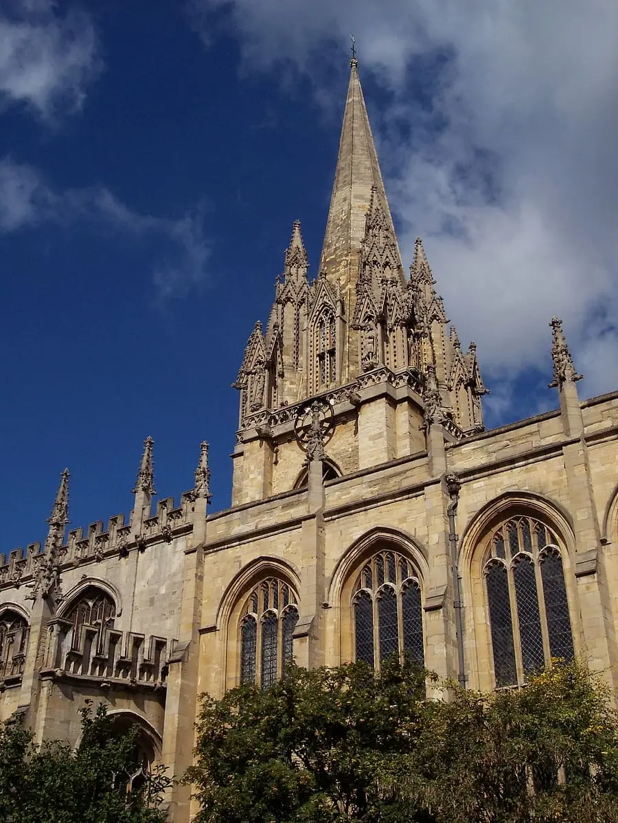HD image of the unique architecture of Oxford University in England