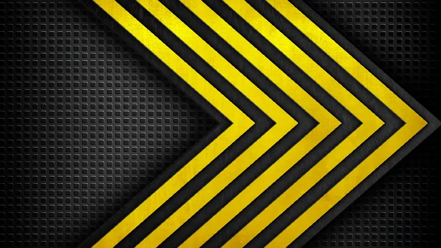Triangle Danger Symbol Background to the Right in a HD View