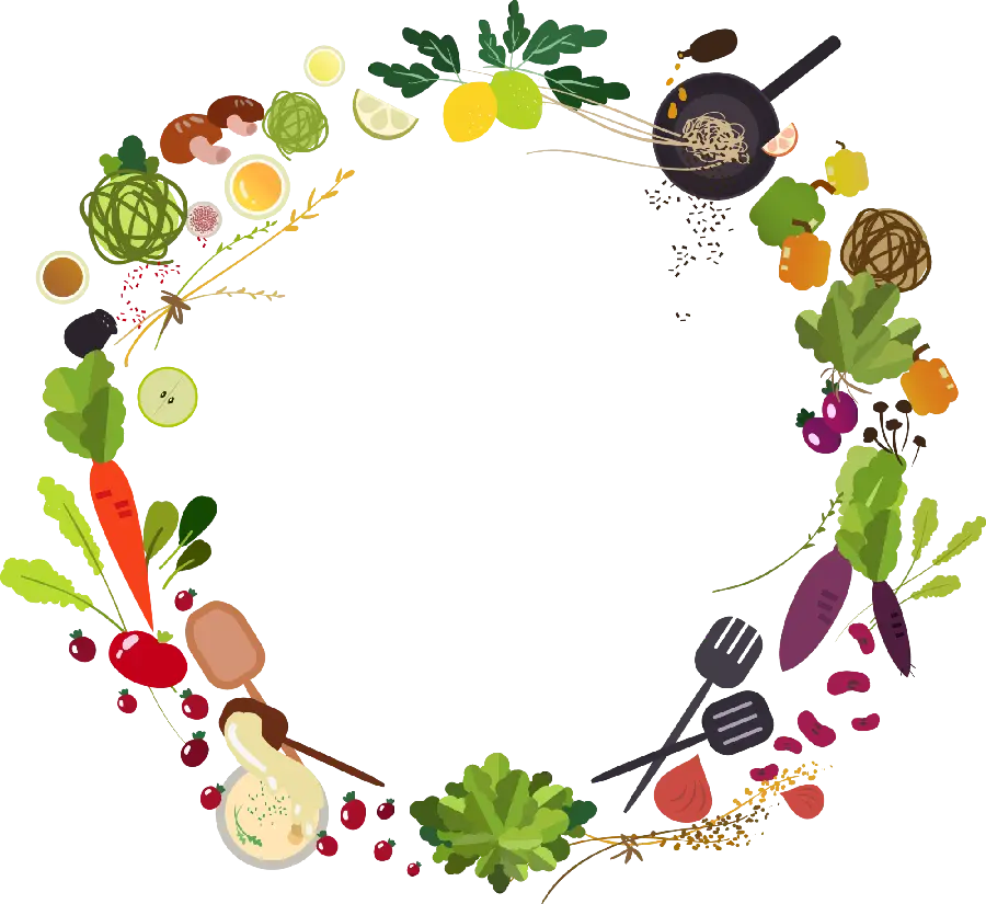 Circular food without a background suitable for editing and profiles