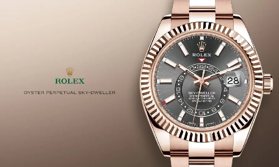Rolex Oyster Perpetual Sky-Dweller Shiny Gold