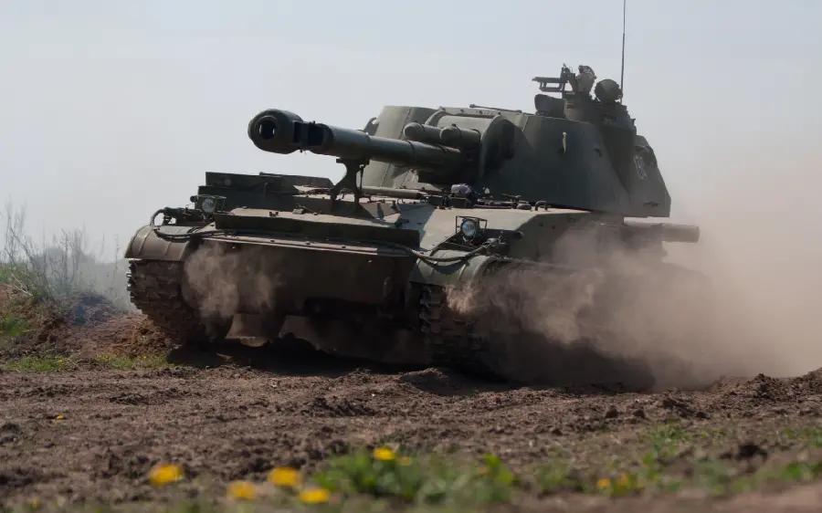 8K Stock Photo of a Giant Military Tank in Motion