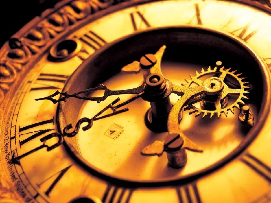 Close-up Photo of Old Gold Clock for Desktop