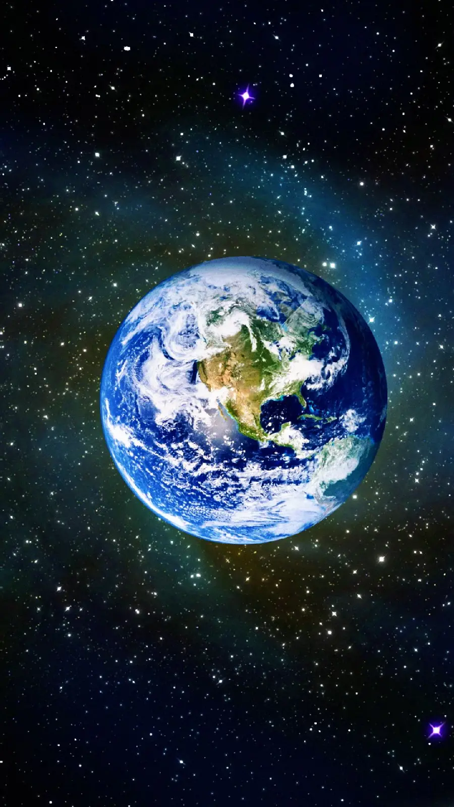 Free download of 8K Earth photo with a starry night background
