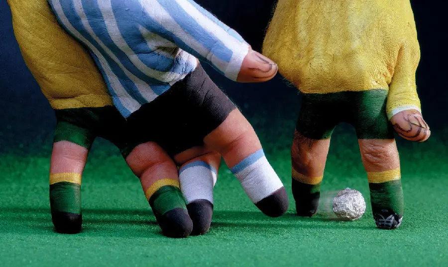 Cute photo of football statues with beautiful forms