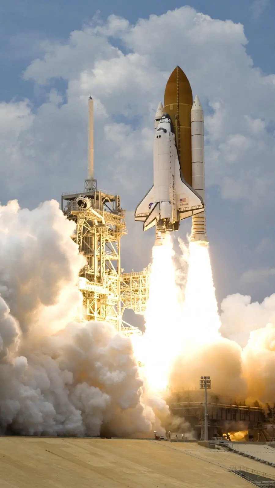 Interesting and spectacular background of a rocket for phone wallpaper 