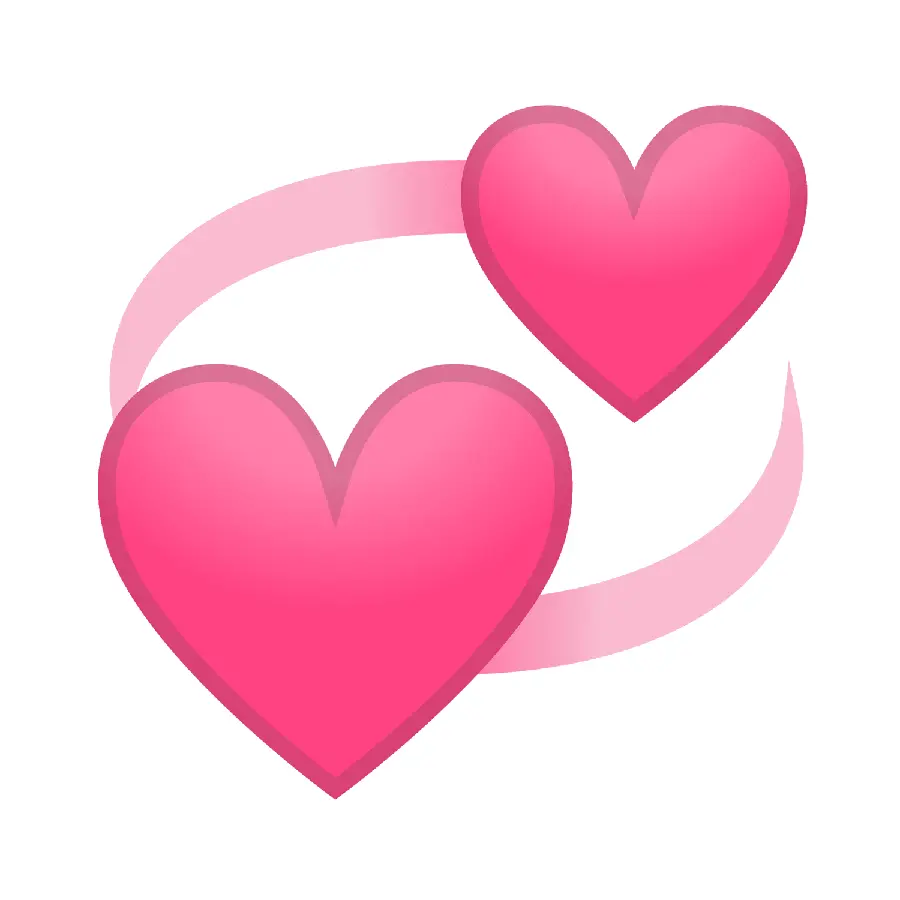 Pink Hearts Emoji in PNG Format
