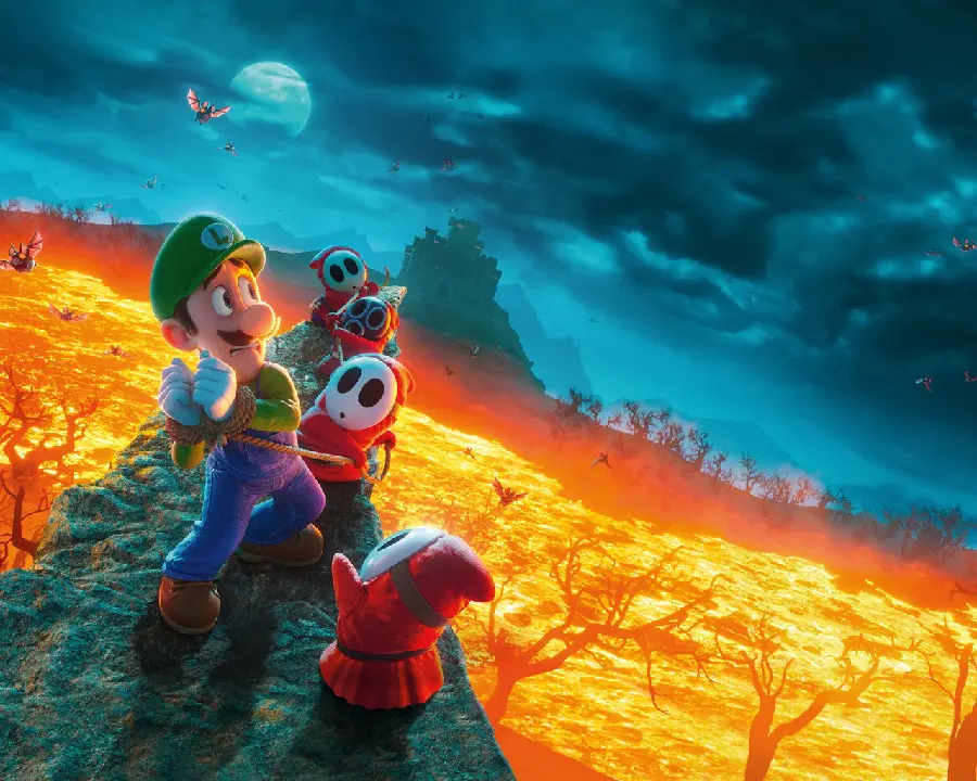Photo of Luigi, Mario's brother with his hands tied in Super Mario Bros
