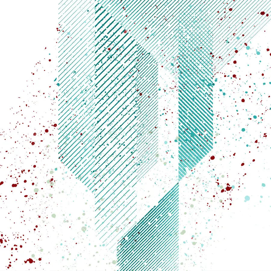 Awesome white background with a beautiful blue geometric design in the middle