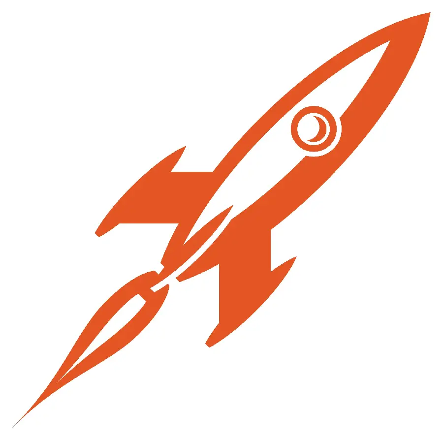 Very spectacular HD drawing idea of ​​an orange cartoon rocket