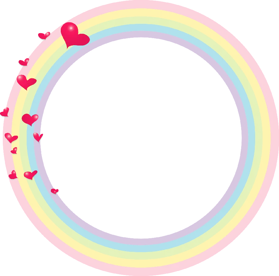 Rainbow png circle transparent picture without background