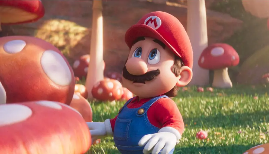 Mario's interesting background in the Super Mario Bros. cartoon in 8K quality