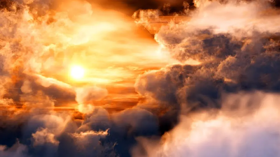 A unique real image of the hot sun in 8K quality