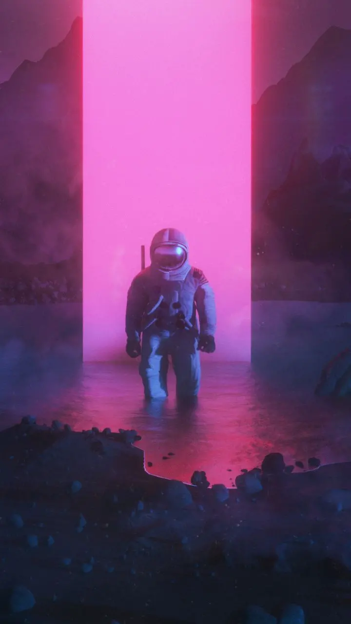 The latest 8K mobile background with a cool astronaut design