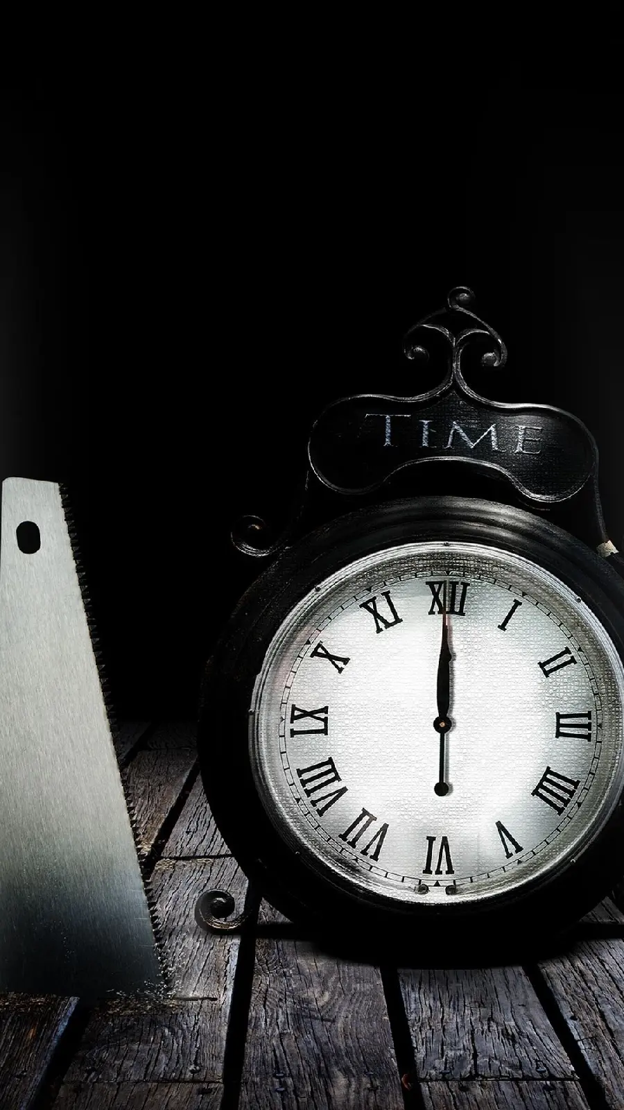 Download black and white clock background for your phone