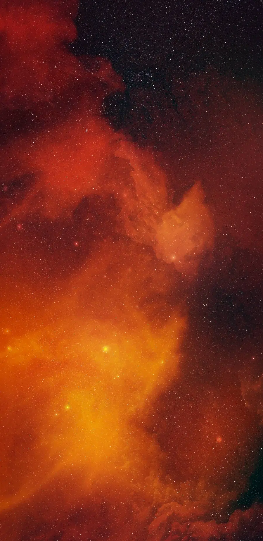 Exciting starry wallpaper with orange sky design 