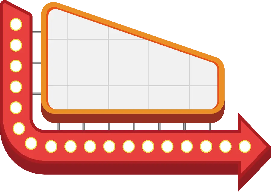 The most beautiful photo of a lighted sign with an arrow pointing to the right for a virtual store advertising poster 